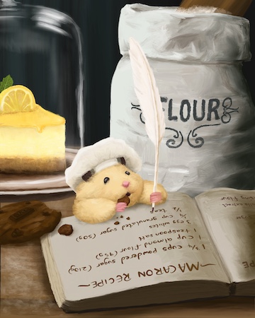 Hamster Chef Writing Recipes web